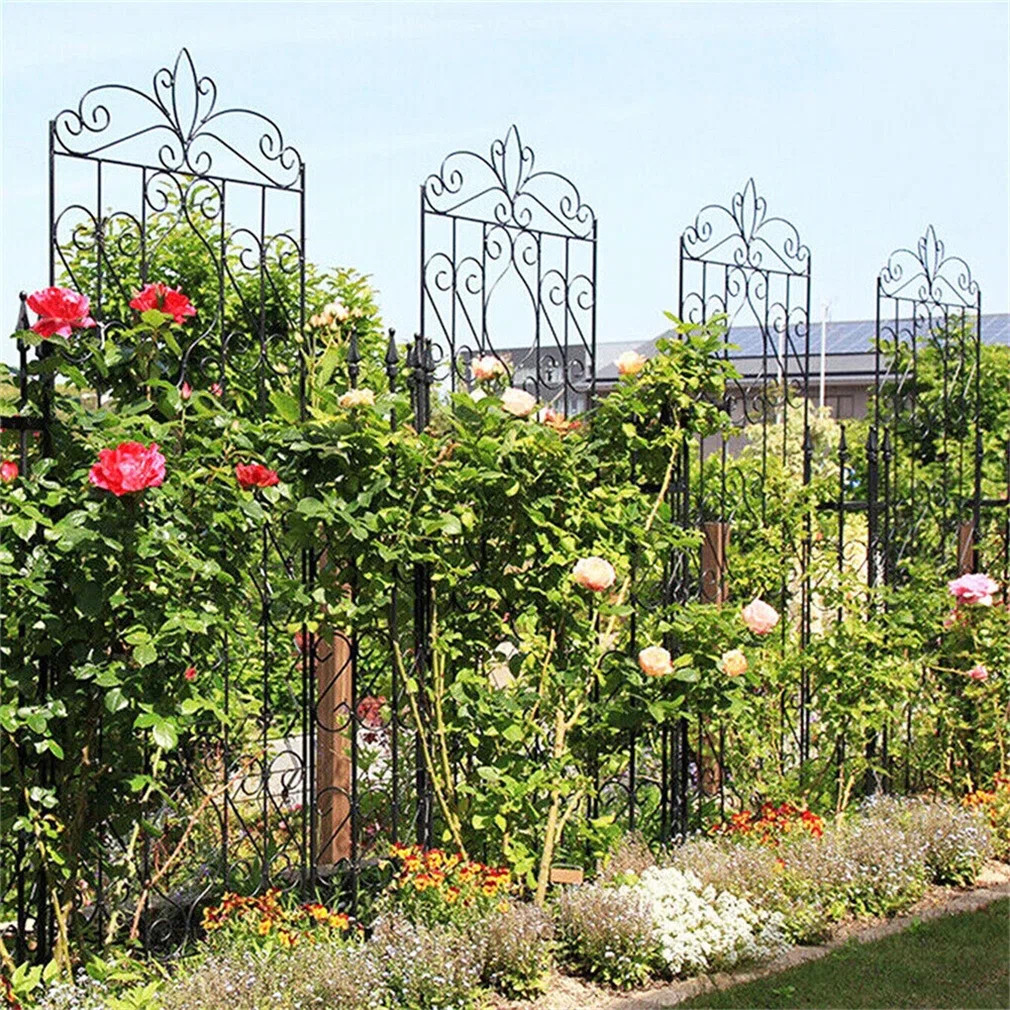 Jany 71.6'' H x 19.7'' W Iron Gothic Trellis | Wayfair North America