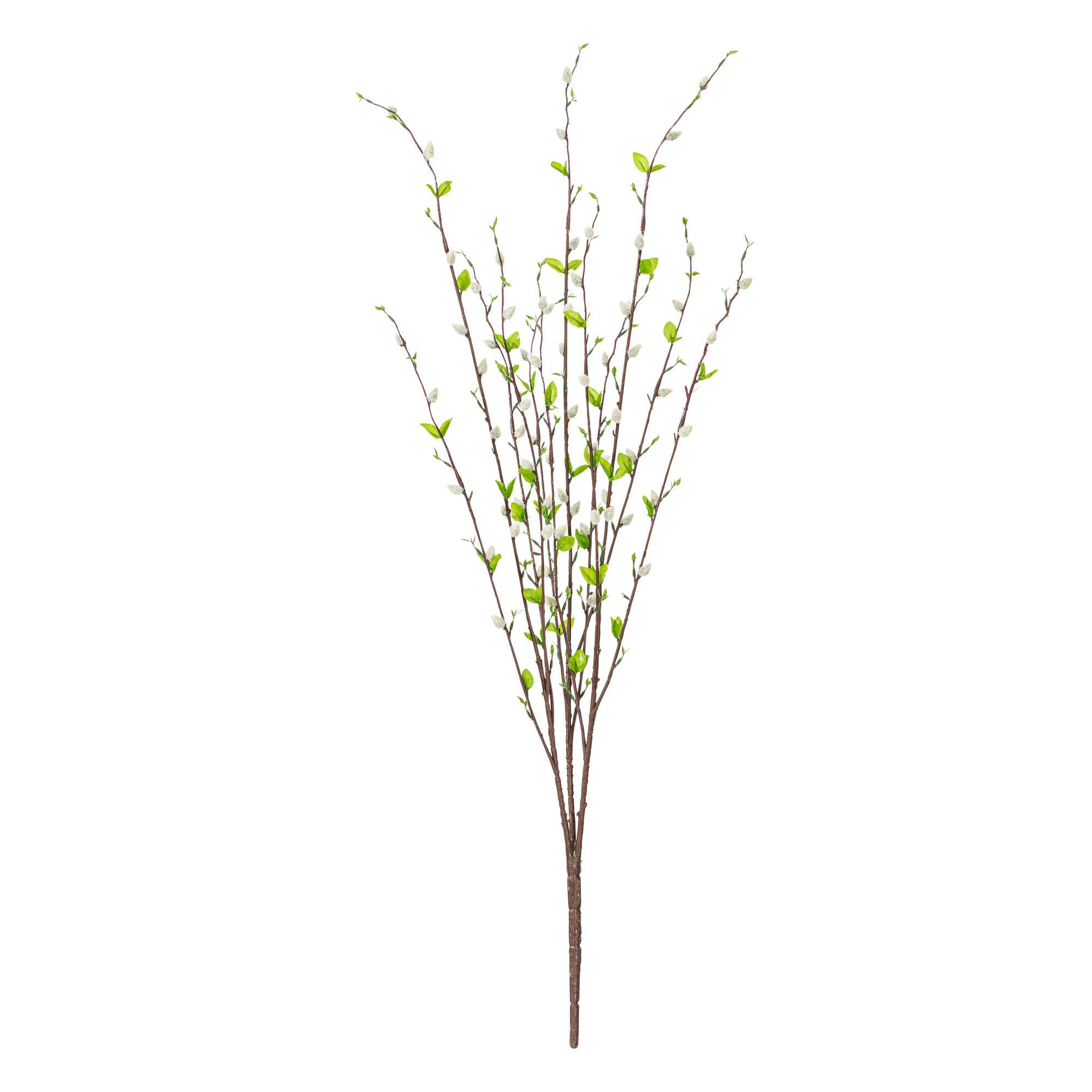 Vickerman 36" Artificial Gray Pussy Willow Bush - 36-inch Faux Floral Stems for Elegant Decor - R... | Amazon (US)