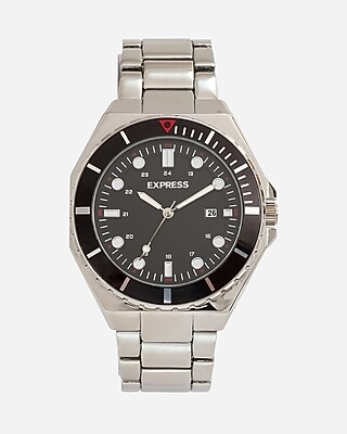 Silver Black Dial Watch | Express
