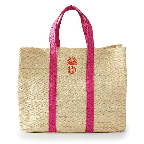 Oversized Straw Beach Tote | Mark and Graham