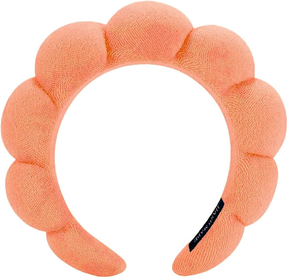 Spa Headbands for Washing Face or Makeup, Sponge Bubble Skincare Headbands, Puffy Terry Cloth Hai... | Amazon (US)