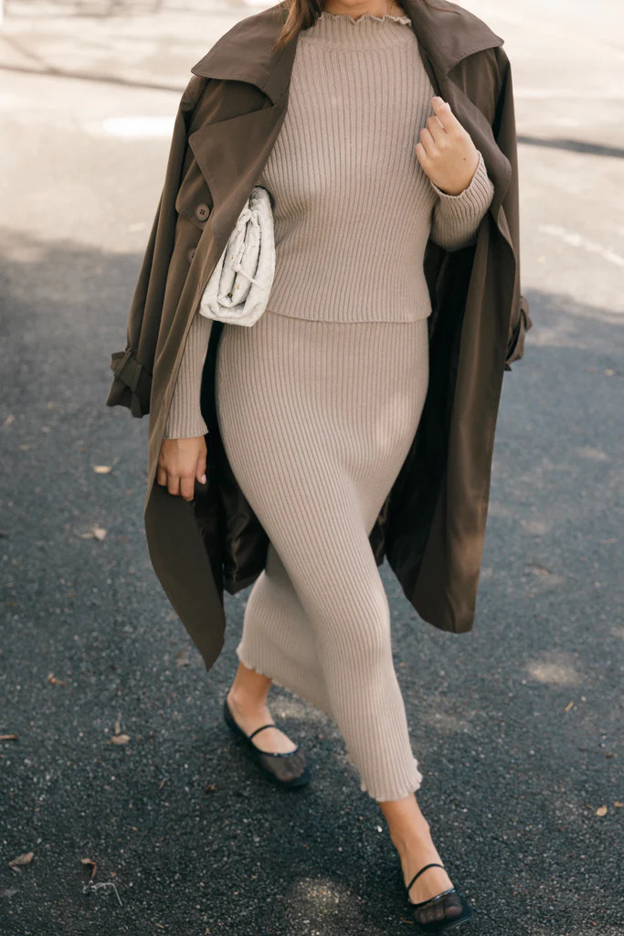 Payton Knitted Set - Taupe | Petal & Pup (US)