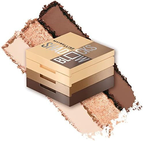 Maybelline Shadow Blocks Shadow Blocks Eyeshadow Palette, Stacked Eye Shadow Trio, North 3rd & Bedfo | Amazon (US)