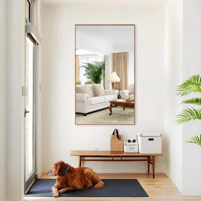 Modern Rectangle Mirror With Frame, Wall Mounted Mirror With Aluminum Frame For Bathroom Living Room Bedroom | Wayfair North America