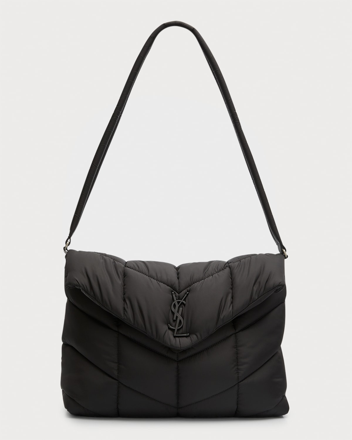 Lou Puffer Small YSL Crossbody Bag in Quilted Nylon | Neiman Marcus