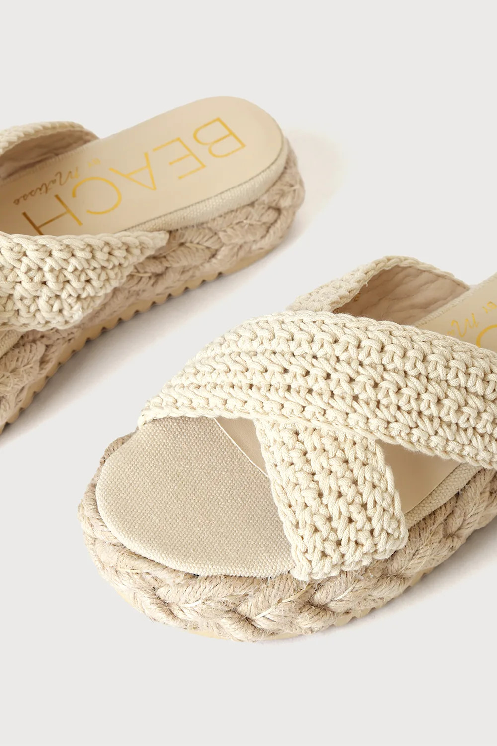 Kalani Natural Raffia Flatform Sandals | Lulus (US)