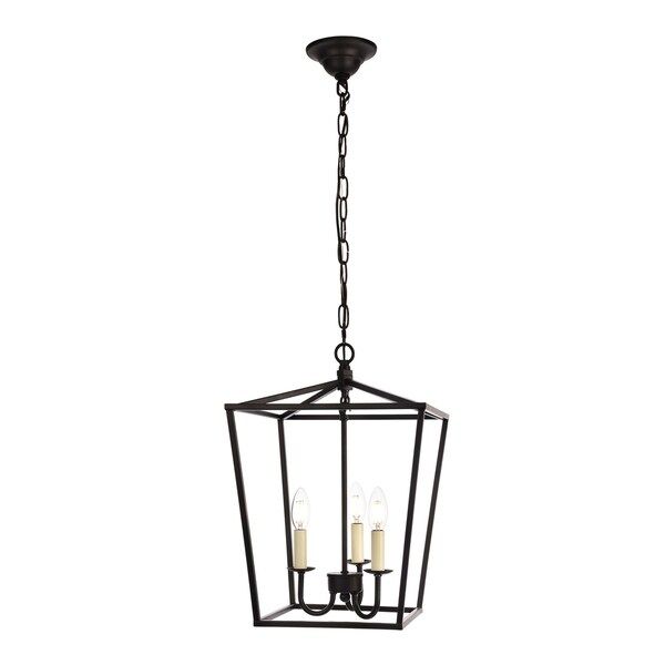 Maddox Collection Pendant D12.5 H18.25 Lt:3 Black Finish | Bed Bath & Beyond