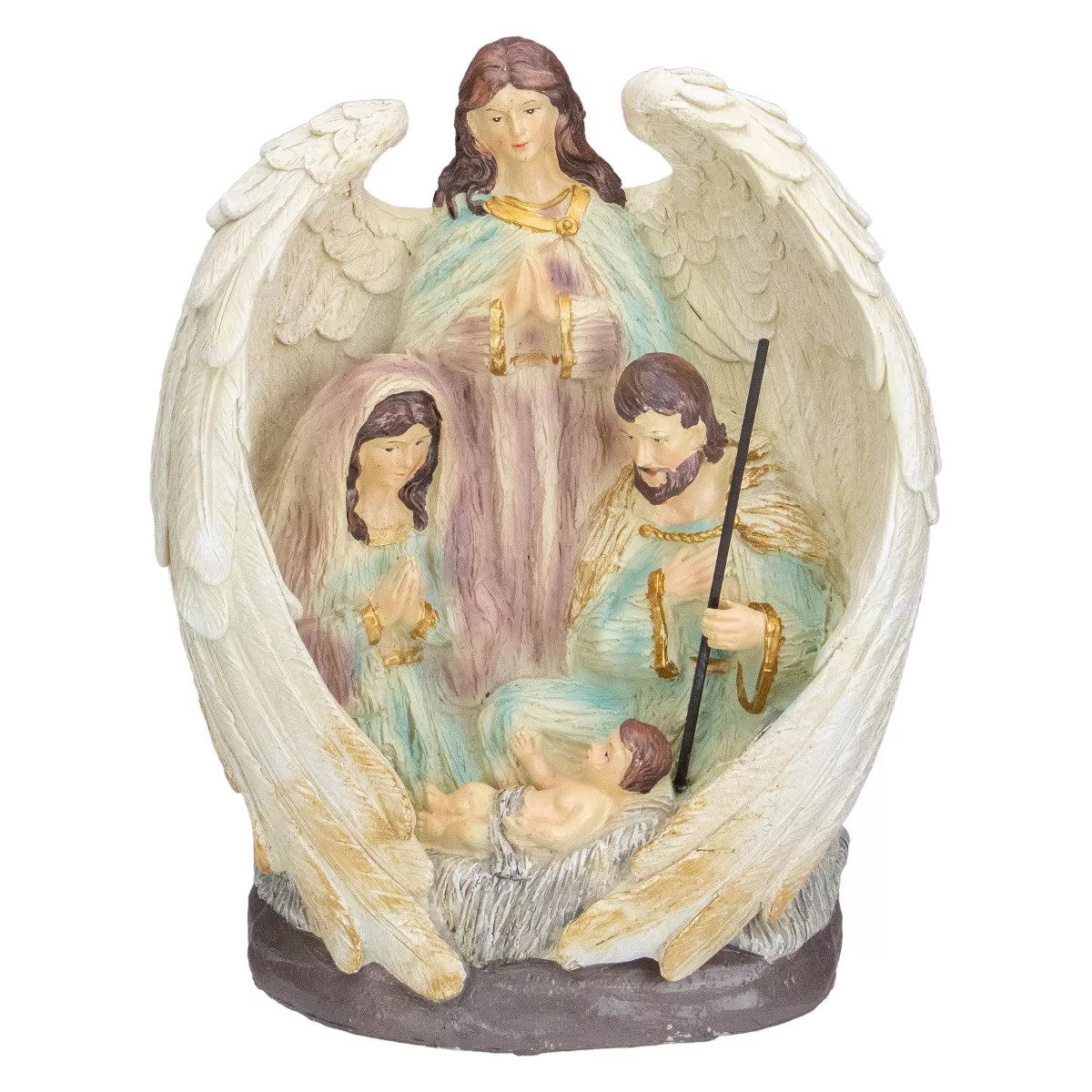 Northlight 11.25” Holy Family and Angel Christmas Nativity Table Decoration | Target