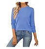 QUALFORT Women's 100% Cotton Sweater, Basic Lightweight Long Sleeve Pullover | Amazon (US)