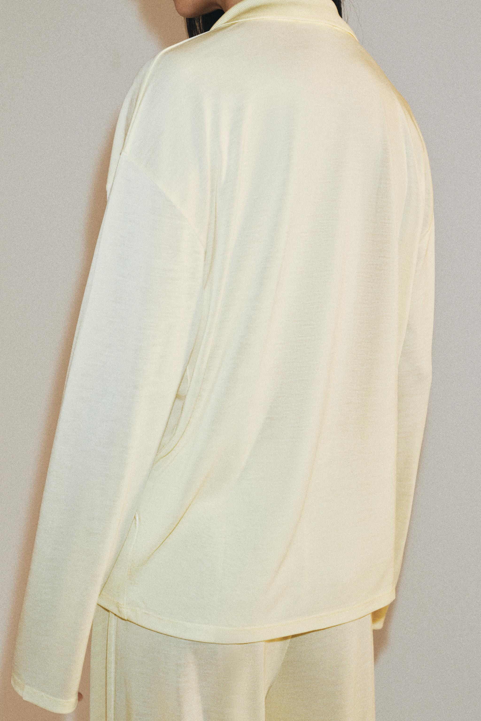 LONG SLEEVE FLUID POLO SHIRT | Zara UK
