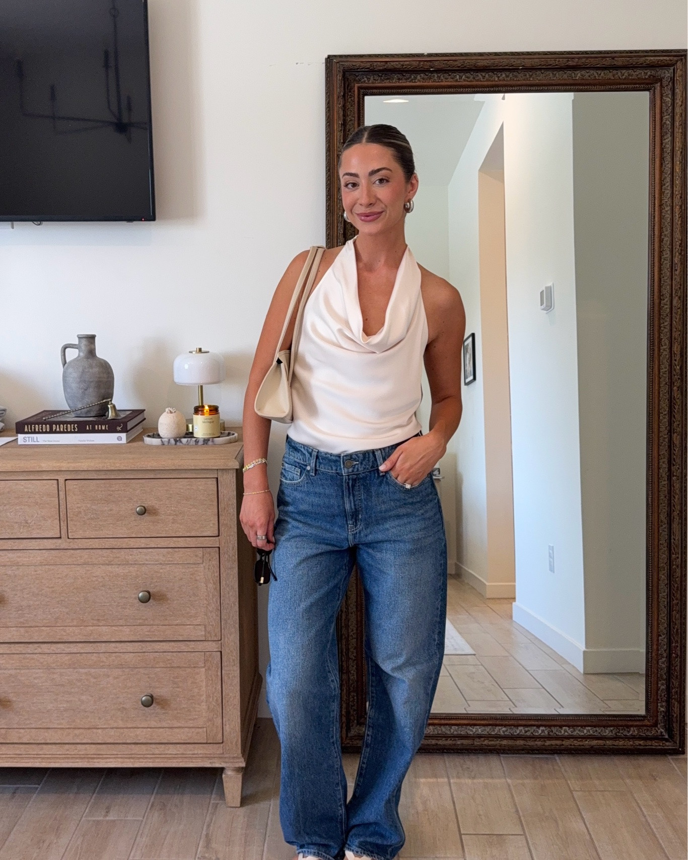 All of my new @dynamite pieces for summer 💫🤍. 
1st outfit - small in halter, 26 in jeans 
2nd outfit - small in dress, medium in linen top 
3rd outfit - small in top & pants 

#ad #dynamitepartner #dynamitestyle

#LTKgrwm #LTKootd
