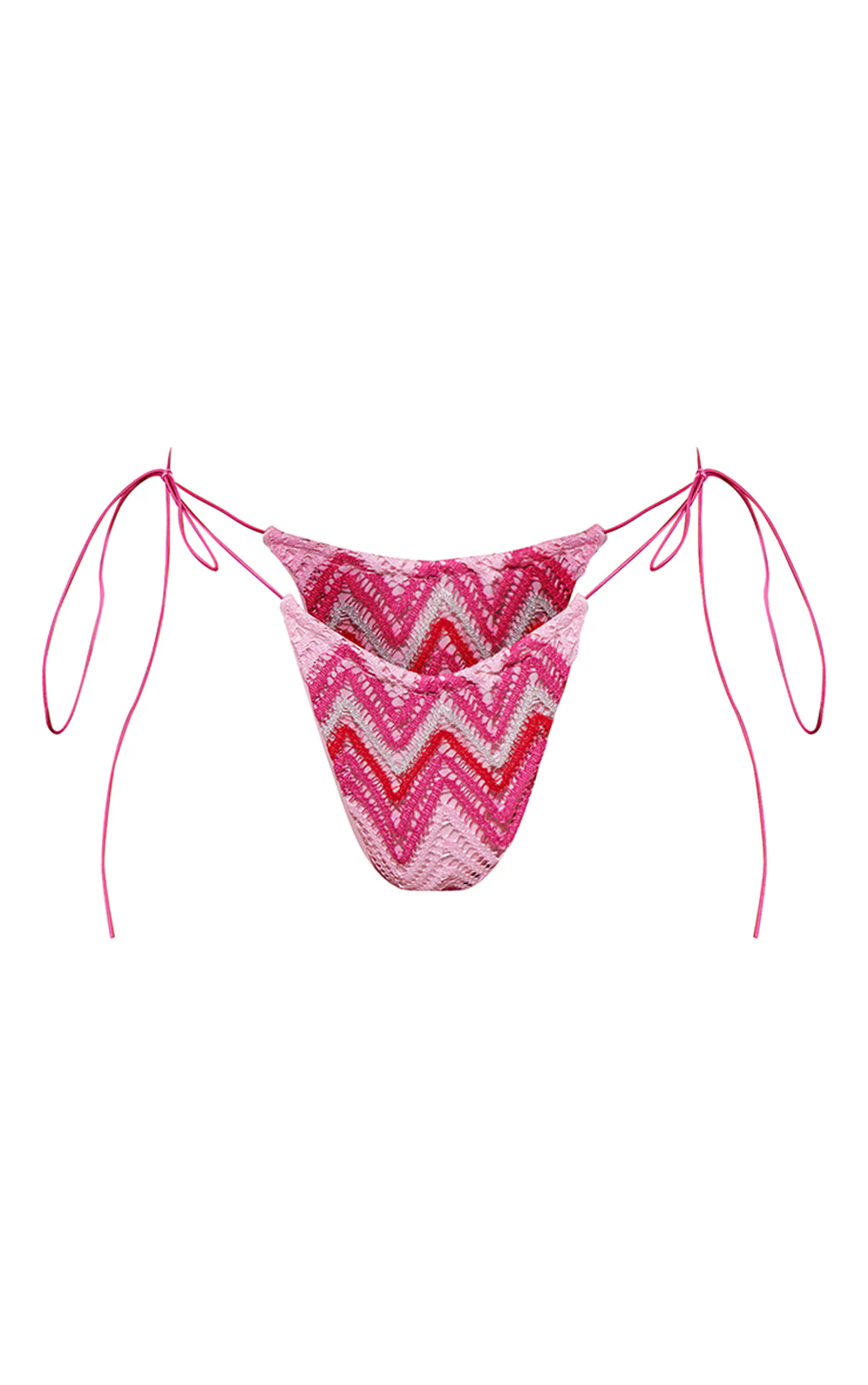 Light Pink Textured Tie Side Bikini Bottoms | PrettyLittleThing US