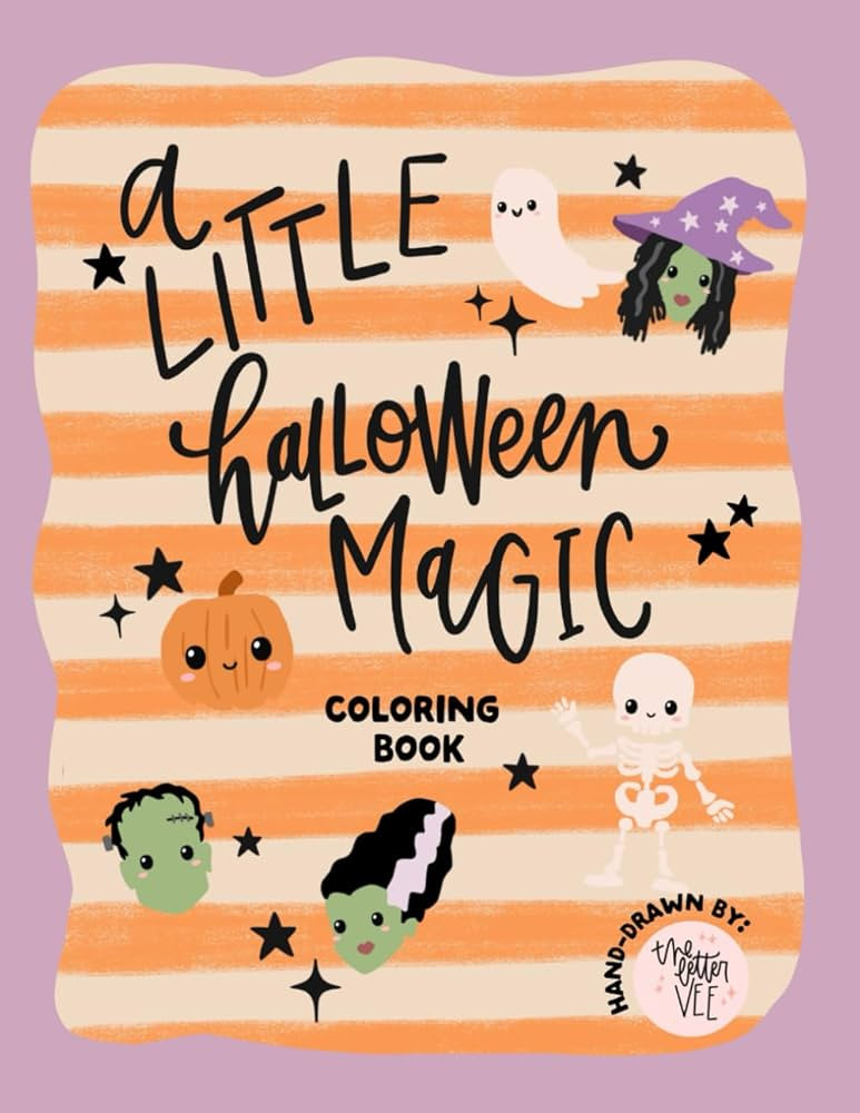 A Little Halloween Magic: Hand-Lettered Coloring Book by The Letter Vee | Amazon (US)