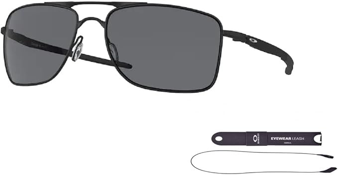 OAKLEY Gauge 8 OO4124 Rectangle Sunglasses for Men+ Bundle Accessory Leash Kit, Microfiber Pouch | Amazon (US)