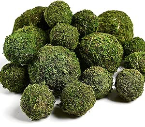 Usmola 18pcs Fake Moss Balls, 6pcs 3.2" Faux Green Balls + 12pcs 2" Artificial Moss Decorative Ba... | Amazon (US)