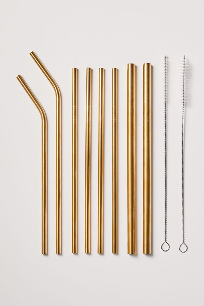 Variety Stainless Steel Straw Set | Urban Outfitters (US and RoW)