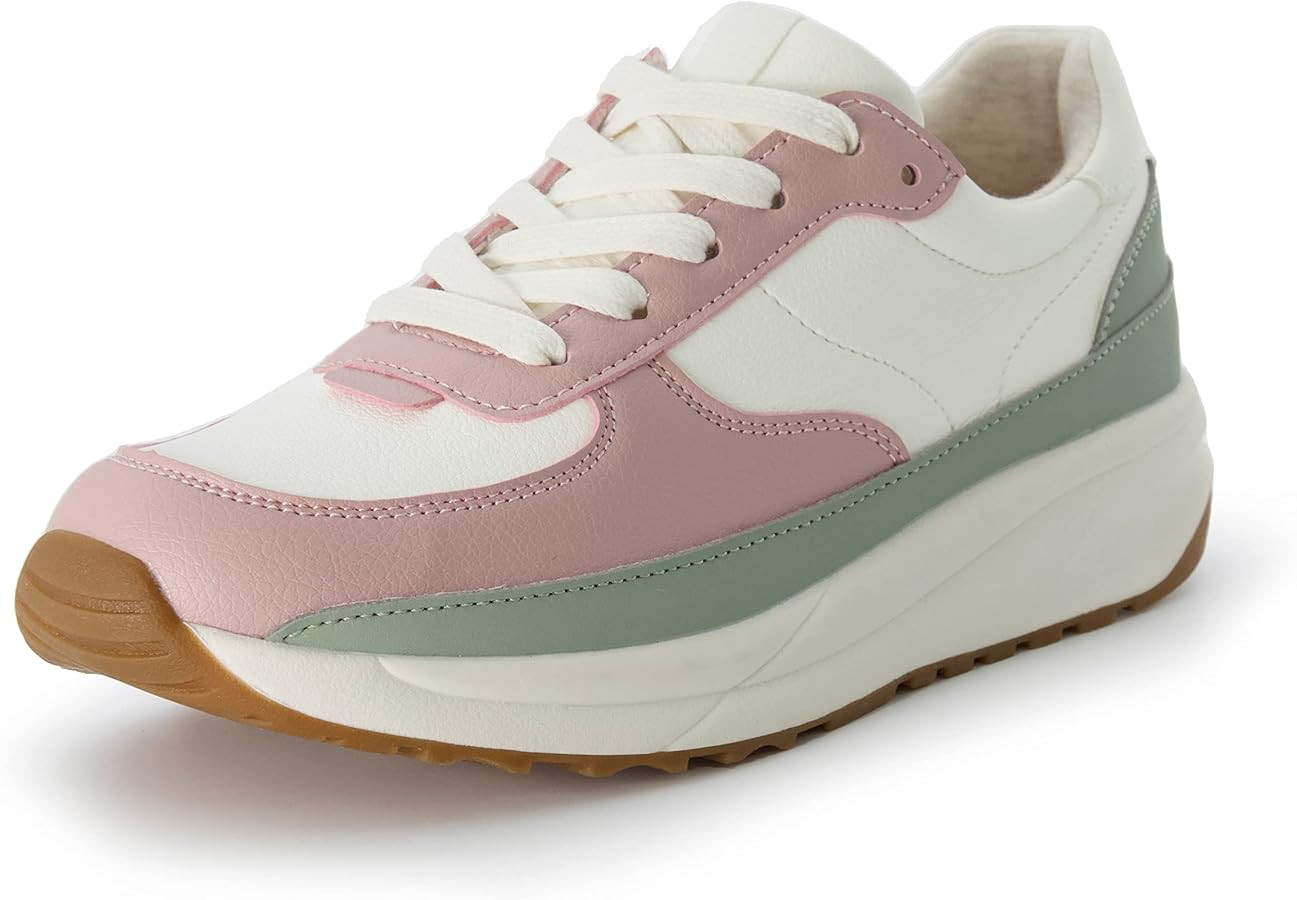 CUSHIONAIRE Women's Score lace up Sneaker +Comfort Foam, Wide Widths Available | Amazon (US)