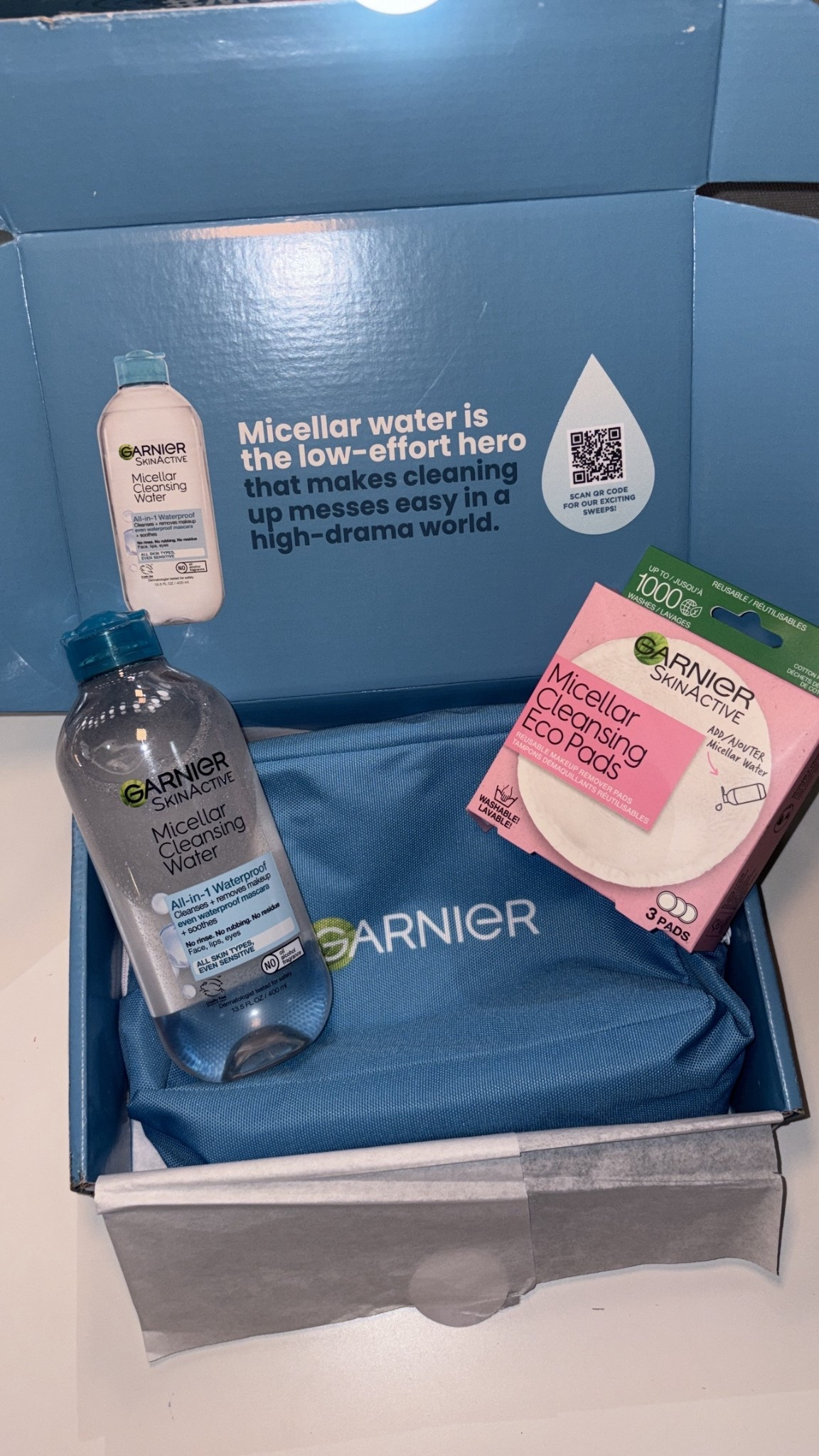 garnier micellar water & cleansing pads pr package 

#LTKmorningroutine #LTKgrwm #LTKselfcare