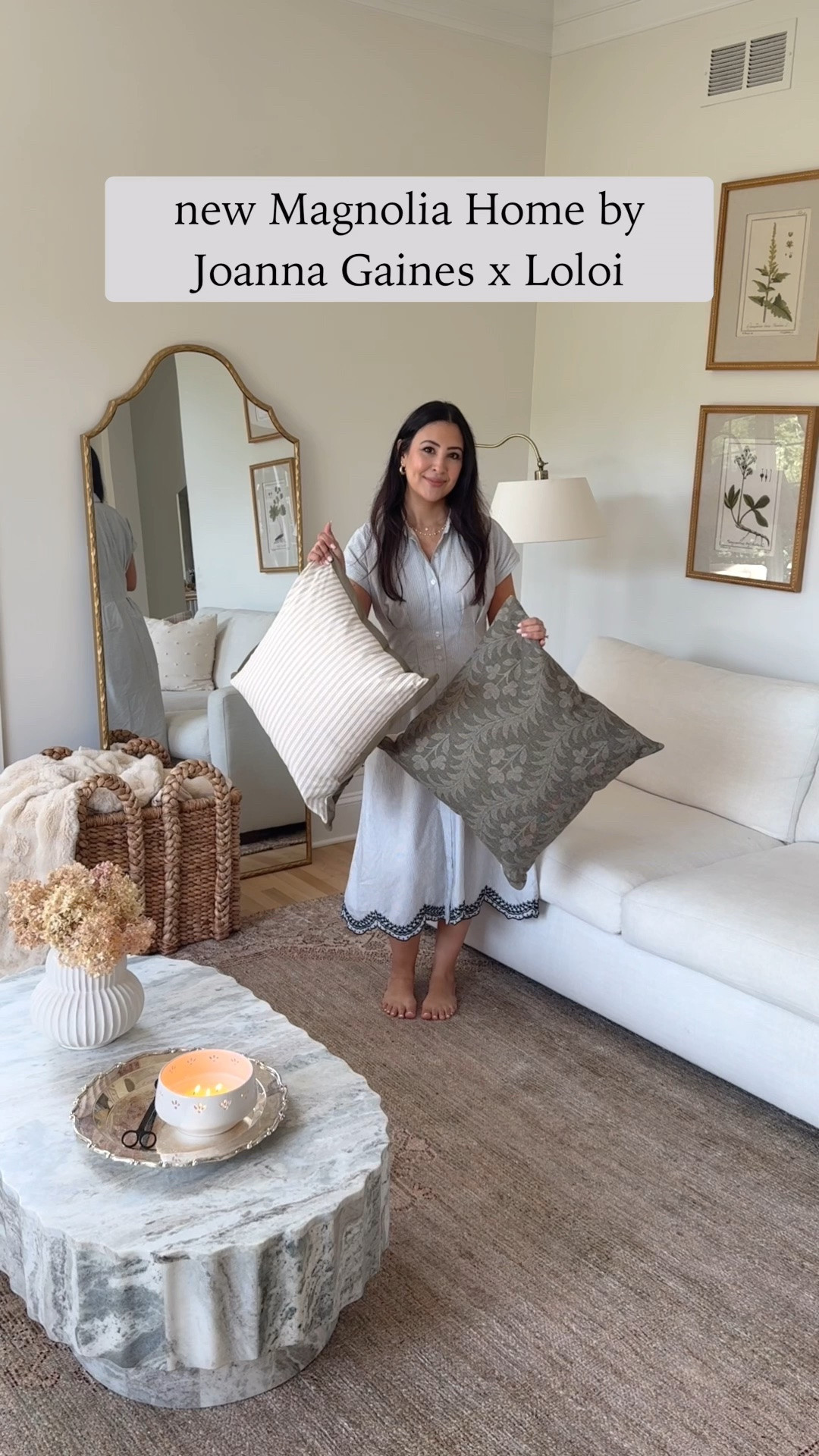Excited to share this new and beautiful collection from @magnolia by @joannagaines x @loloirugs 😍 I have never had a jute style rug before but have always wanted one! This one is the Oakley Jute blend rug in Sage/Wheat and I love how it ties my whole room together! 🫶🏼😌 This is the 8’6” by 11’6” size here in our sitting room. Also added these gorgeous pillows from the collection. The green earthy undertones just feel so cozy and a great welcome to Fall! 

#joannagainesxloloi #magnoliahomexloloi #falldecor #interiorstyling #arearugs #rugs

#LTKHome