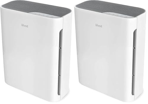 LEVOIT Air Purifier for Home Bedroom,Quiet Clean with Washable PreFilter for Dander,Smoke,Dust,Pollen,AHAM Verifide,Odor Eliminators, Medium Sized Rooms,Pet Hair Remover,Vital 100,White(Pack of 2) | Amazon (US)