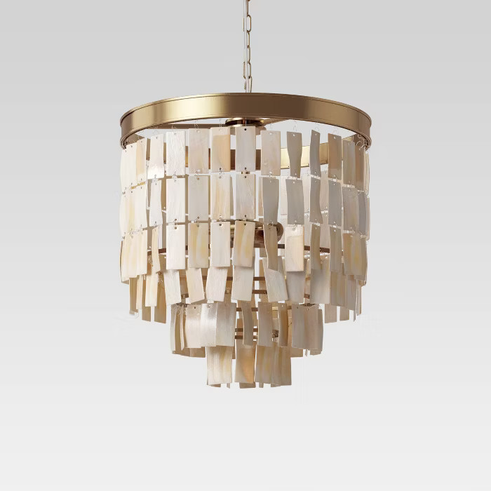 Large Faux Shell Chandelier Brown - Opalhouse™ | Target