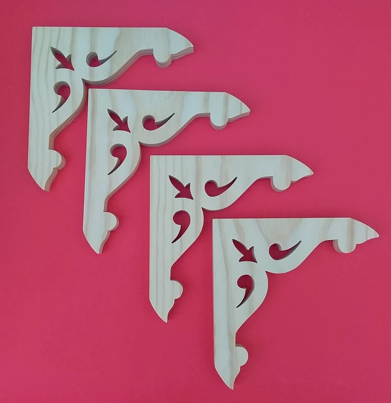 Victorian Wood Screen Door Brackets 4 ea (Four) 6 1/2" x 6 1/2" x 3/4" | Etsy (US)