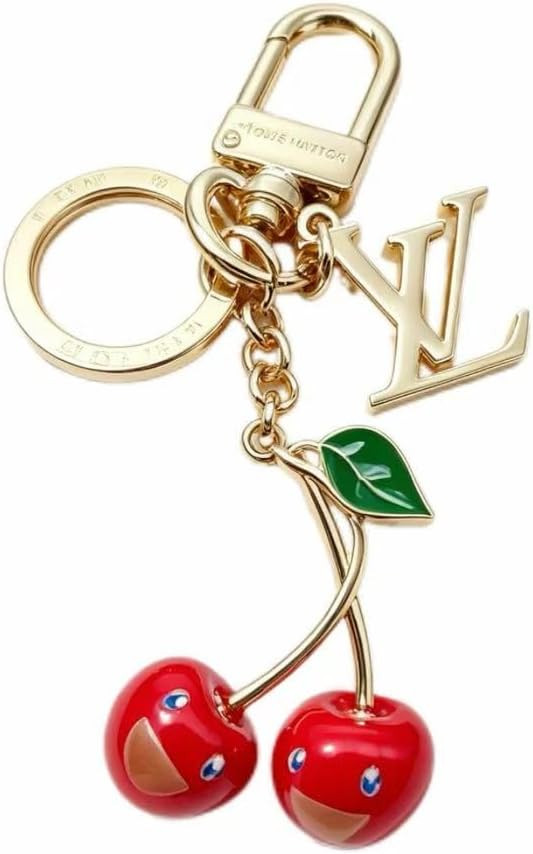 Metal Enamel Cherry Keychain w/Key Ring, Handbag Bag Charm Pendant | Amazon (US)