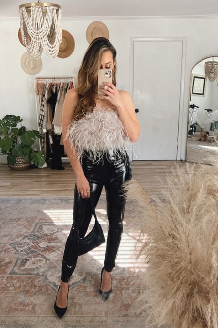 Paris moulin rogue outfit! 

Ootn
Spanx 
Patent leather leggings
Feather top
Valentine’s Day outfit 
Date night outfit 
Revolve

#LTKstyletip #LTKSeasonal #LTKunder100