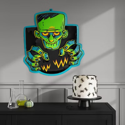 26.91"x24.52" Halloween Monster Vac Form Sign Unframed Wall Art - Hyde and EEK! Boutique™ | Target