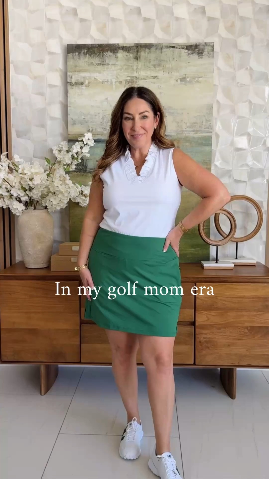 This look is giving country club chic meets weekend errand run — and honestly? That’s exactly the energy I’m here for. 👏🏻⛳️

This skort has mesh feeling undershorts with pockets to keep me cool. The ruffle top has SPF50 built in and to top off my golf mom era a cute bag charm for under $10!

Wearing large in top, XL in skort but could have used a large

#LTKmomlife #LTKActive #LTKMidsize