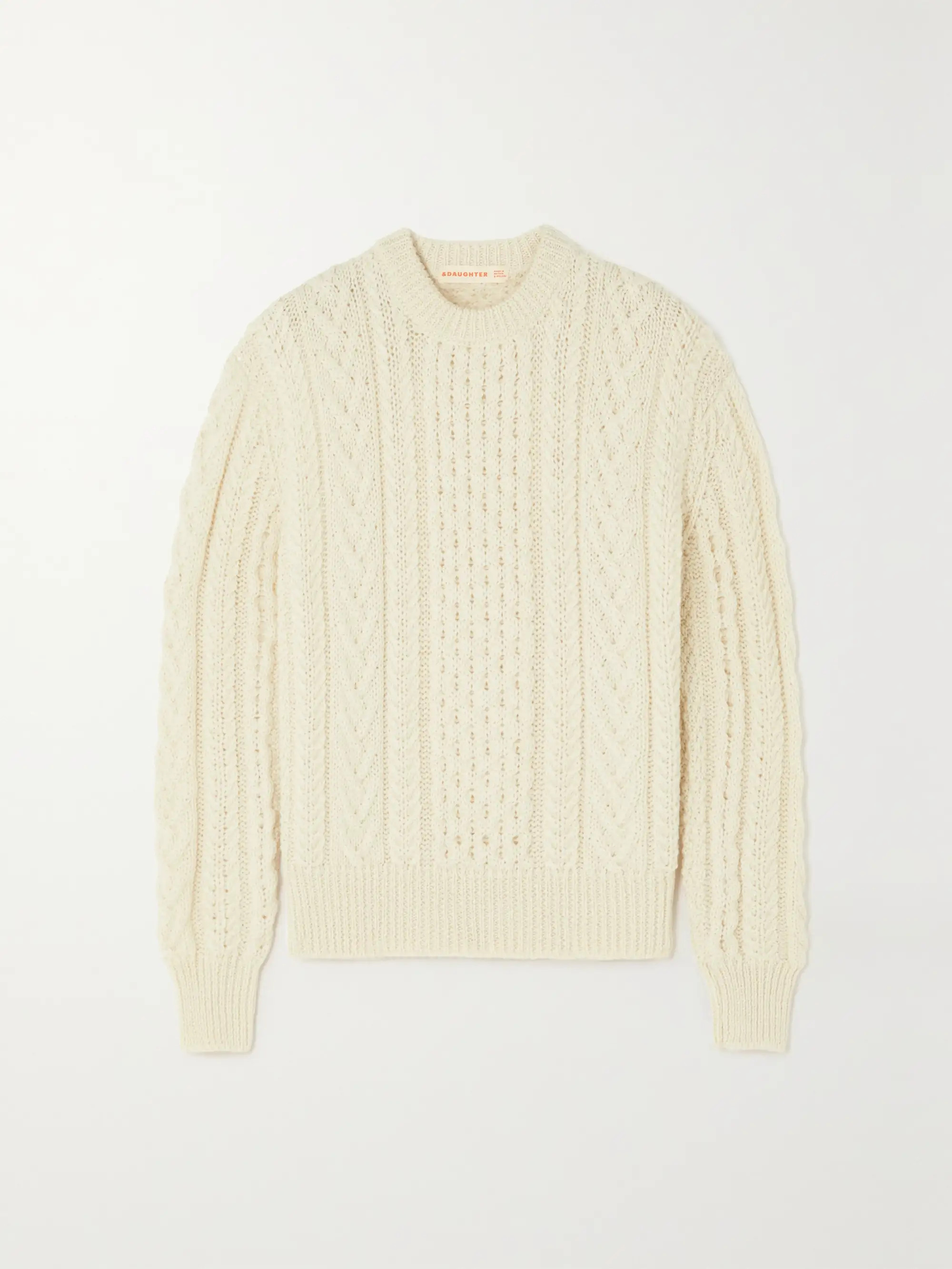 Aran cable-knit wool sweater | NET-A-PORTER (US)
