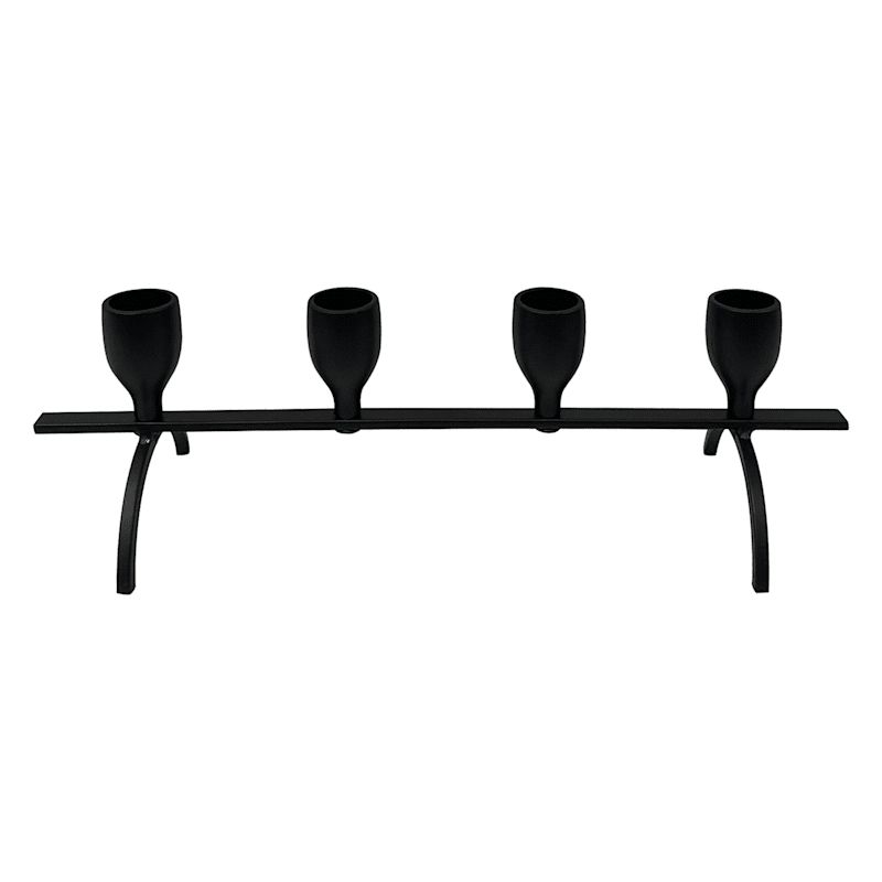 Black Metal Taper Candle Holders, 11.8" | At Home