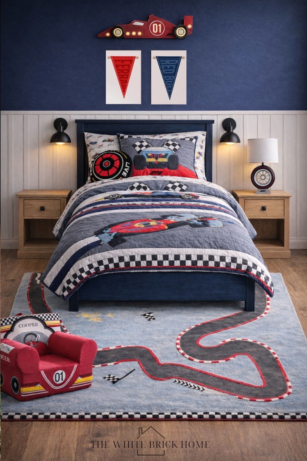 I love this F1 bedding for a future race car drivers bedroom! Pair it with these adorable pennant downloads from Etsy for some added team spirit. 
❤️❤️
Boys room, boys bedroom, kids room, kids bedroom decor, boys room bed, kids room ideas, kids room finds, home decor, kids room furniture, boys room nightstand, boys room wall art, boys room lighting, boys room area rug, car bedroom, race car bedroom, boys room bedding, boys room design, formula one, formula one kids bedroom, boys room design, boys room decor ideas, nightstand, pottery barn kids, Etsy 


#LTKHome #LTKSaleAlert #LTKKids