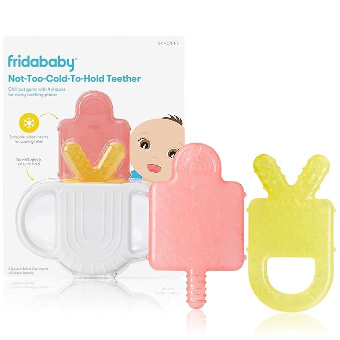 Frida Baby Teething Relief Not-Too-Cold-to-Hold Baby Teether | BPA-Free Silicone Teething Toys | Amazon (US)