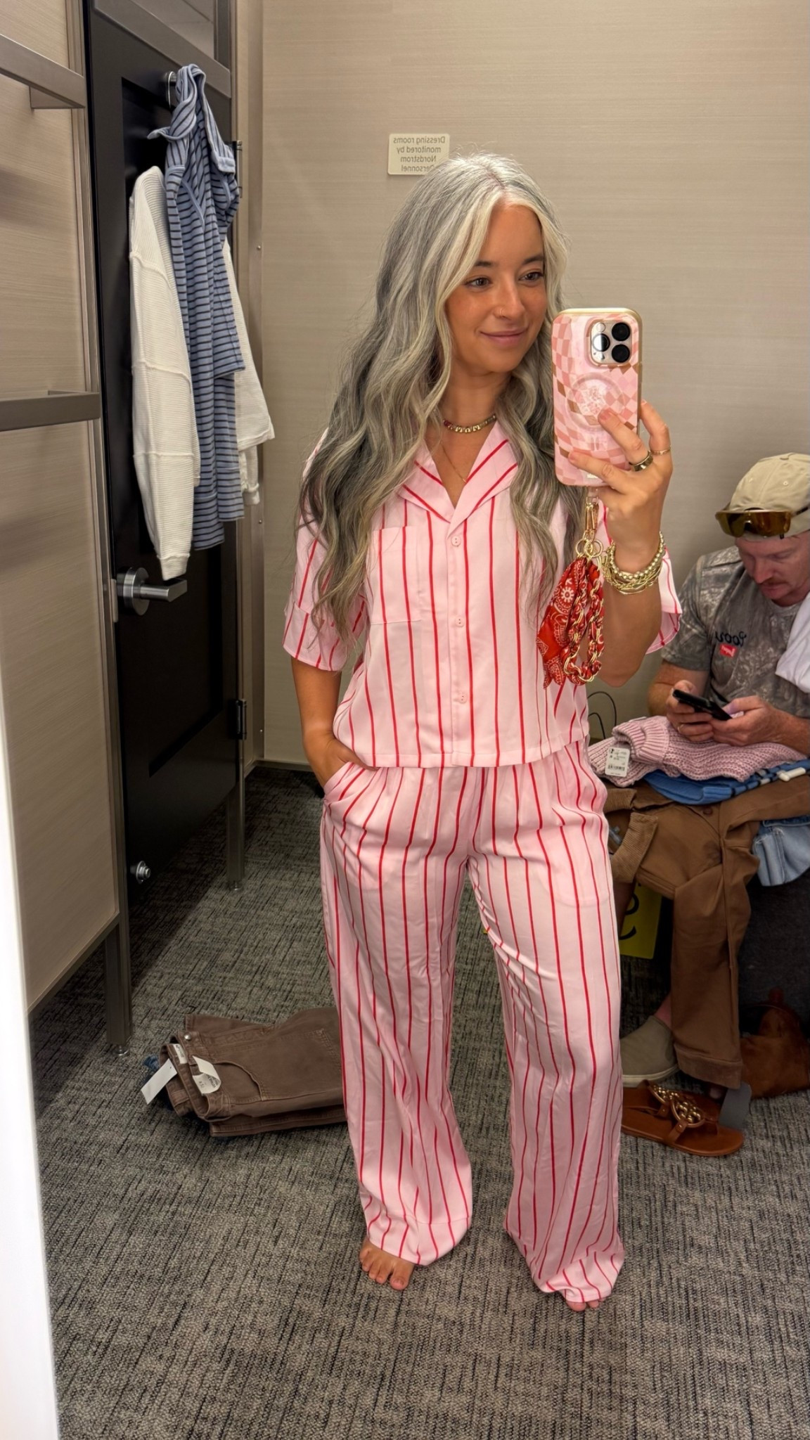 Nordstrom anniversary sale! Open edit pink stripe pajamas wearing size xs

#LTKSaleAlert #LTKPetite #LTKmomlife