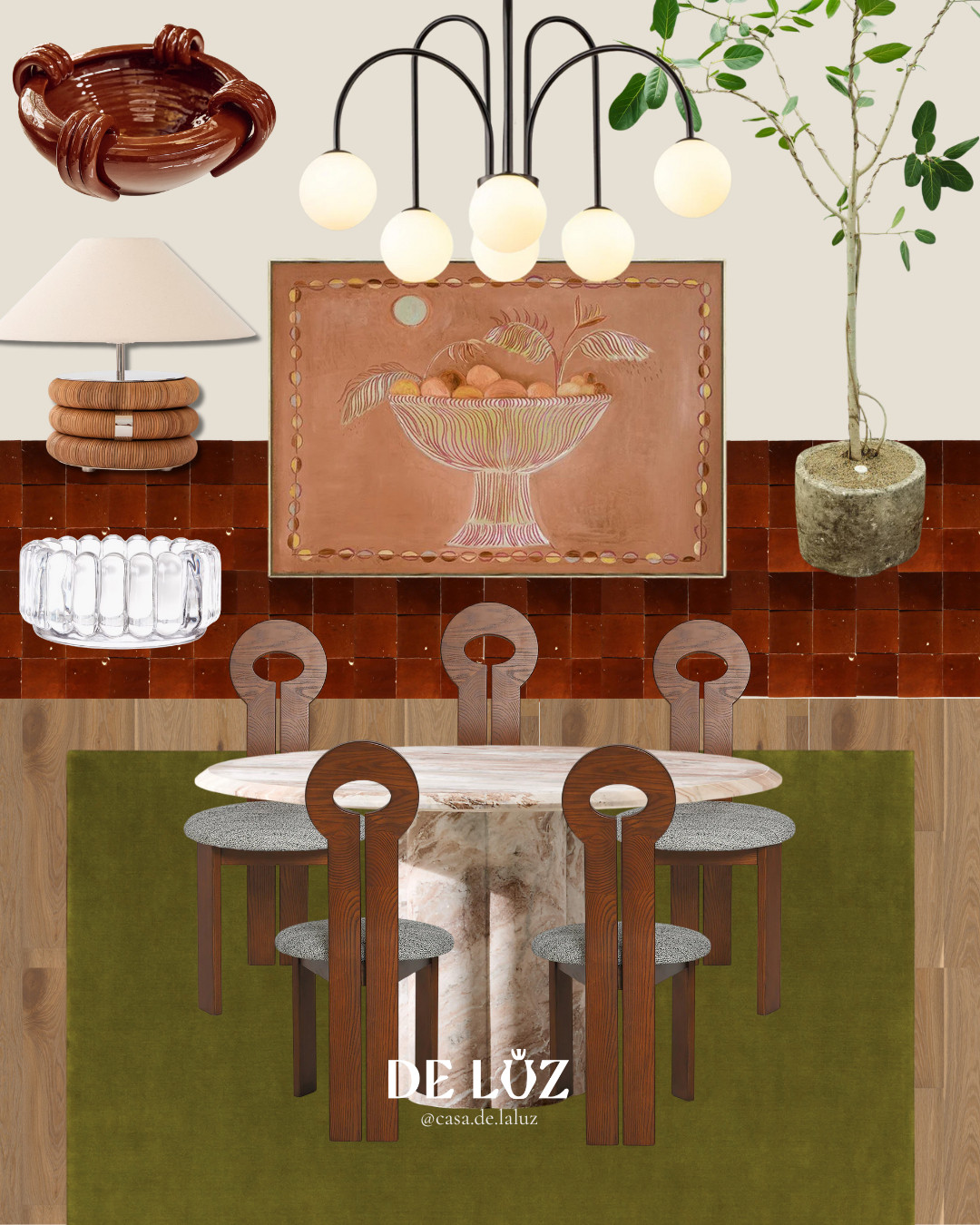  A dining room with intention. Earthy reds, olive green, sculptural chairs, and that marble base (!!). The custom art from Tappan adds a grounding moment—and a little drama. Playing with shape and color here, but still keeping it cozy.

@tappancollective | #meximodernist #diningroomdesign #interiorstyling #casadelaluz

 

#LTKHome