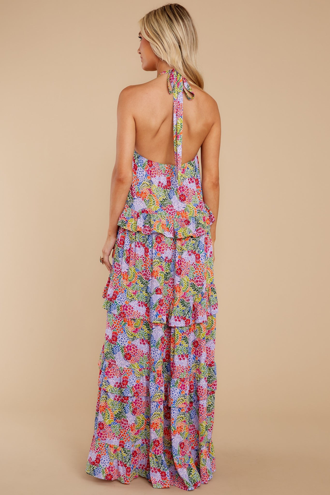 Growing Passion Lavender Floral Print Maxi Dress | Red Dress 