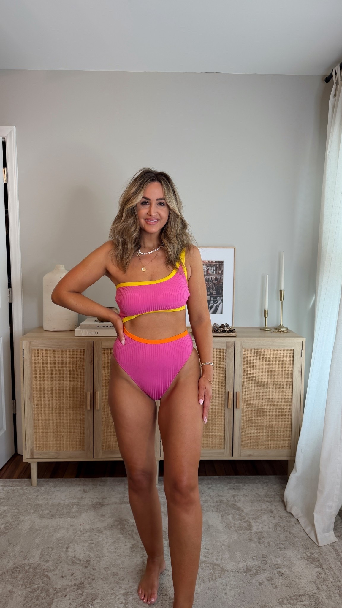 love the style, cut and colors in this one. 👙💛 i’m in a size M. spring break vacation swim + swim cover up!! use code LC15 for 15% off orders of $70+ cupshe, spring break, vacation outfits 

#LTKTravel #LTKSwim