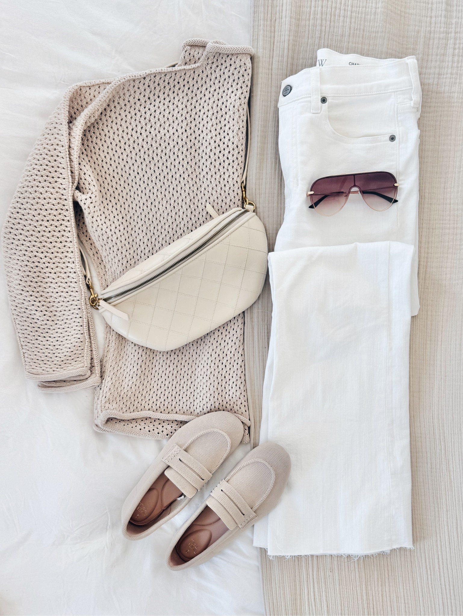 Spring outfit.  Sharing a save option for the open knit sweater. These loafers are a save for Rothy’s and they’re great.  

#LTKOver40 #LTKTall #LTKootd