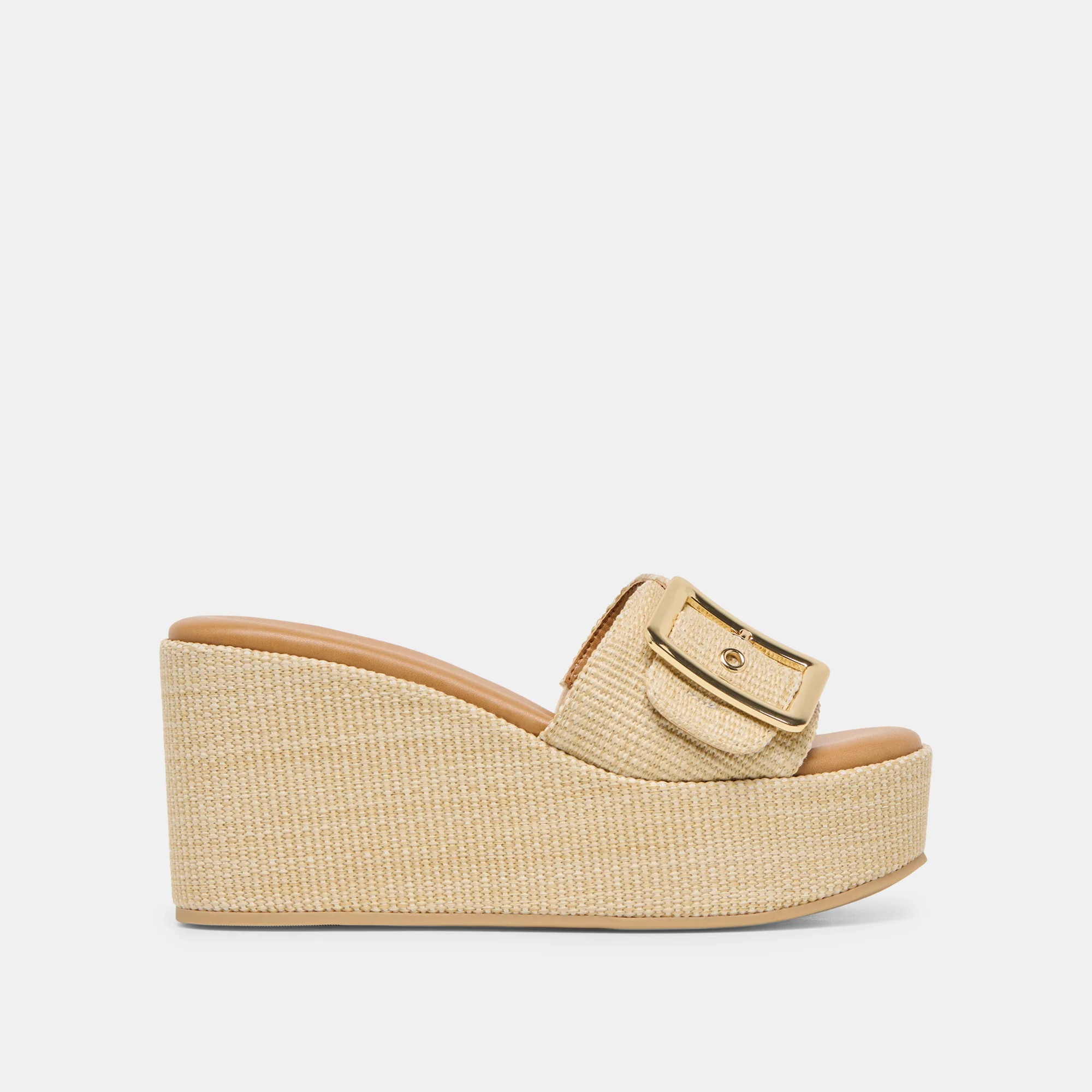 Jilian Wedges Lt Natural Raffia | DolceVita.com
