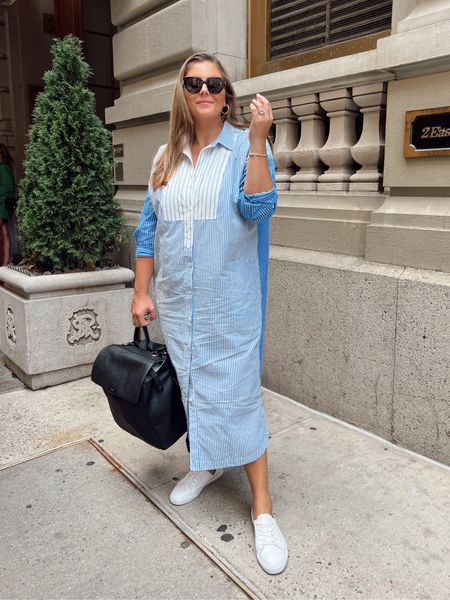 Wearing Xl in shirt dress runs generously nyc travel outfit nursing friendly outfit 

#LTKstyletip #LTKcurves #LTKtravel