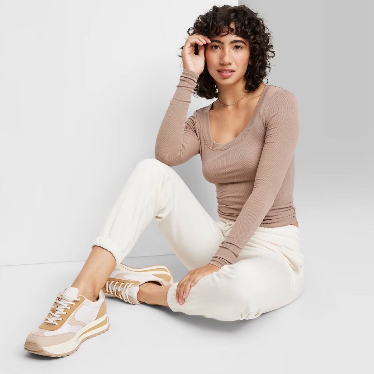 Women's Long Sleeve Scoop Neck T-Shirt - Wild Fable™ | Target