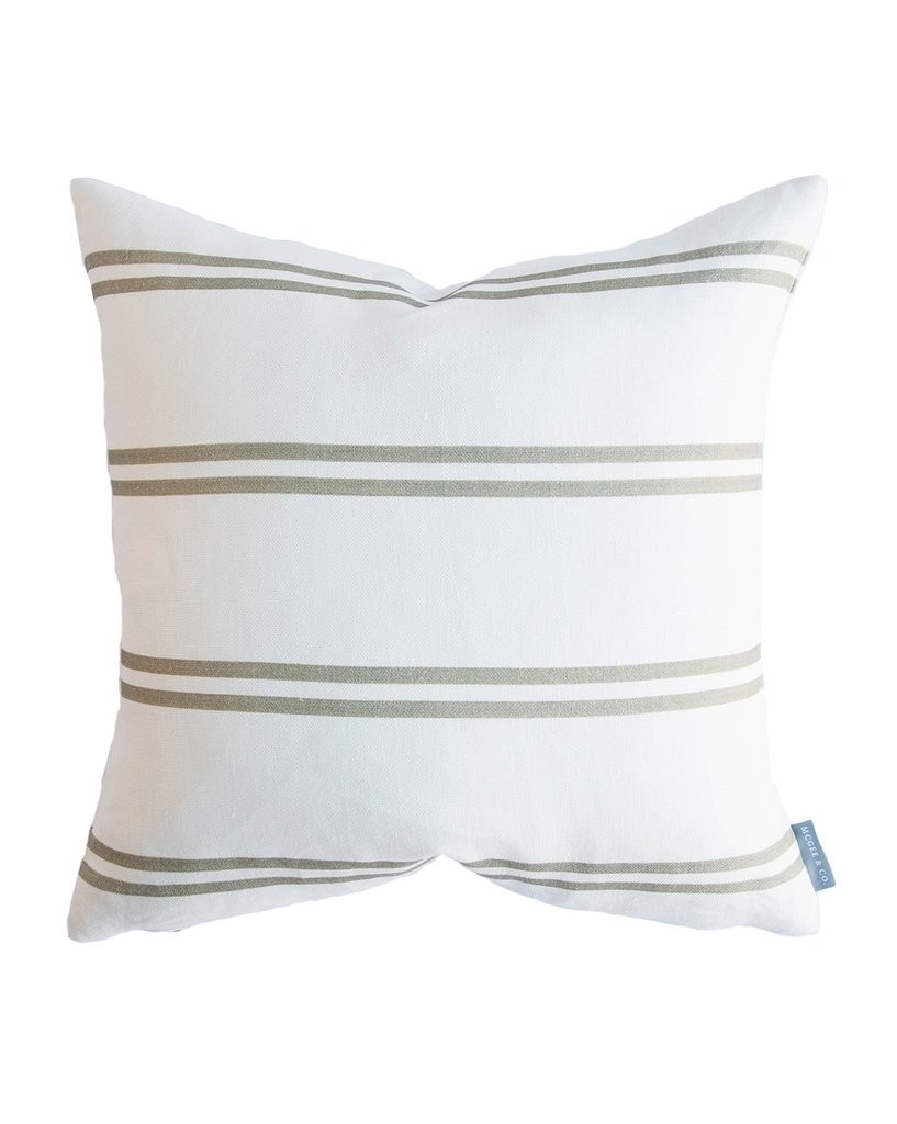 Franklin Olive Stripe Pillow Cover | McGee & Co.