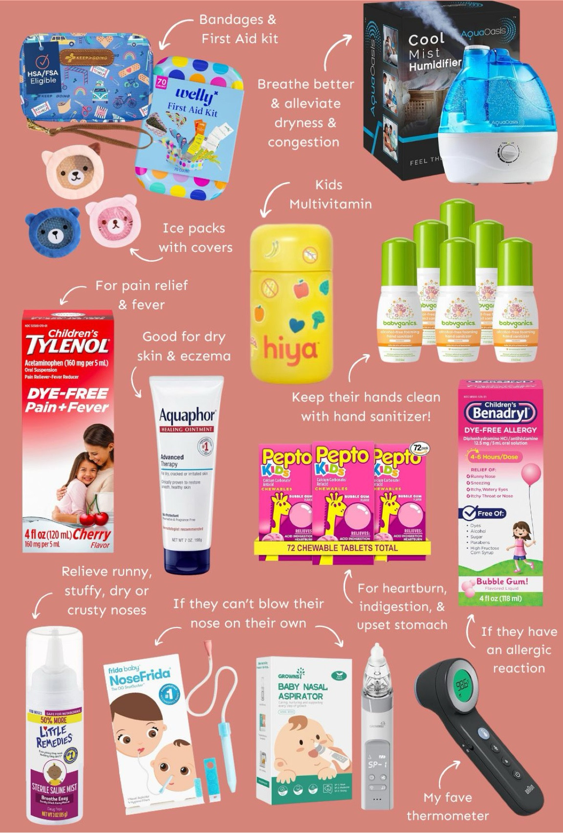 BTS: Wellness Edition 🩷 Going back to school usually means more germs and illness. 😖 Prepare your medicine cabinet before school/daycare starts with these items! 🙌 

#LTKKids #LTKBacktoSchool #LTKBaby