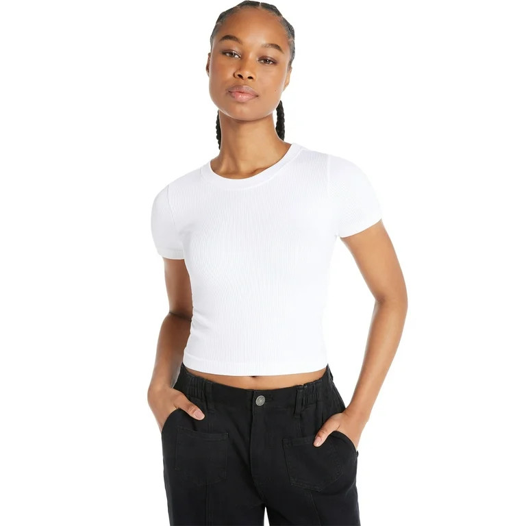 No Boundaries Seamless Crew Tee | Walmart (US)