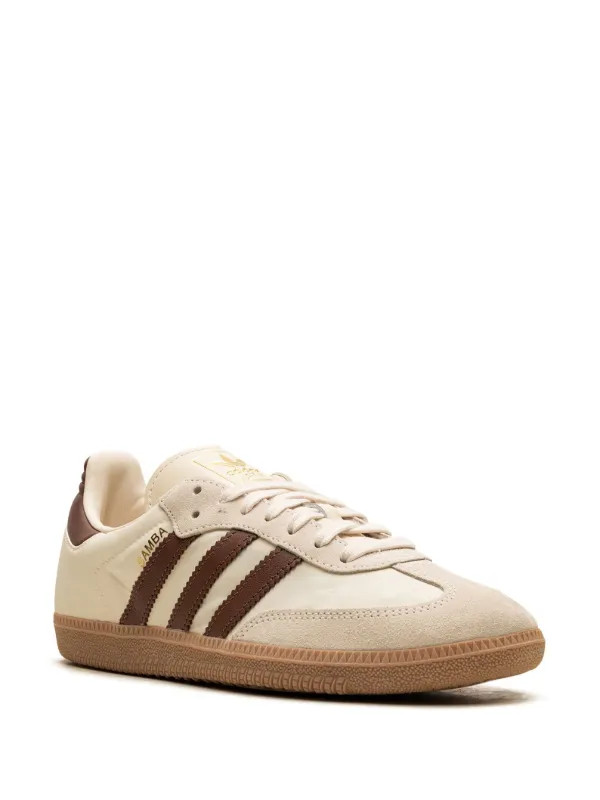 Adidas Samba OG "Cream White/Preloved Brown" Sneakers | Neutrals | FARFETCH | Farfetch Global