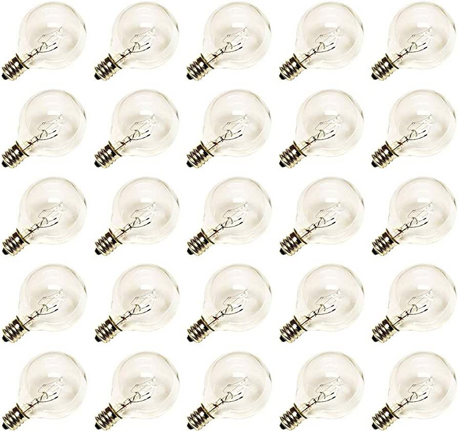 Abeja G40 Replacement Light Bulbs, 5W Clear Globe Bulb fits E12/ C7 Candelabra Screw Base Sockets... | Amazon (US)