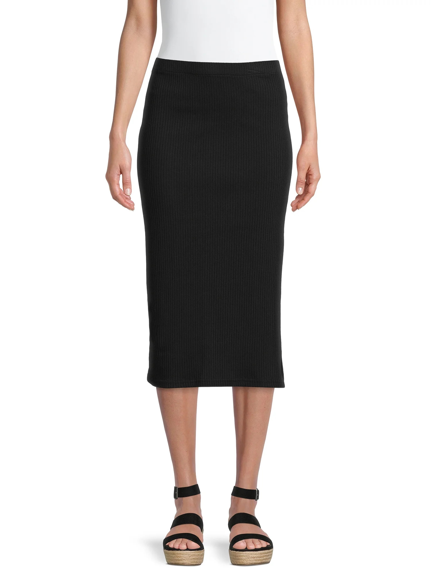 Time and Tru Knit Midi Skirt - Walmart.com | Walmart (US)