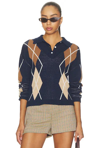 Central Park West Astrid Argyle Twofer in Navy Combo from Revolve.com | Revolve Clothing (Global)