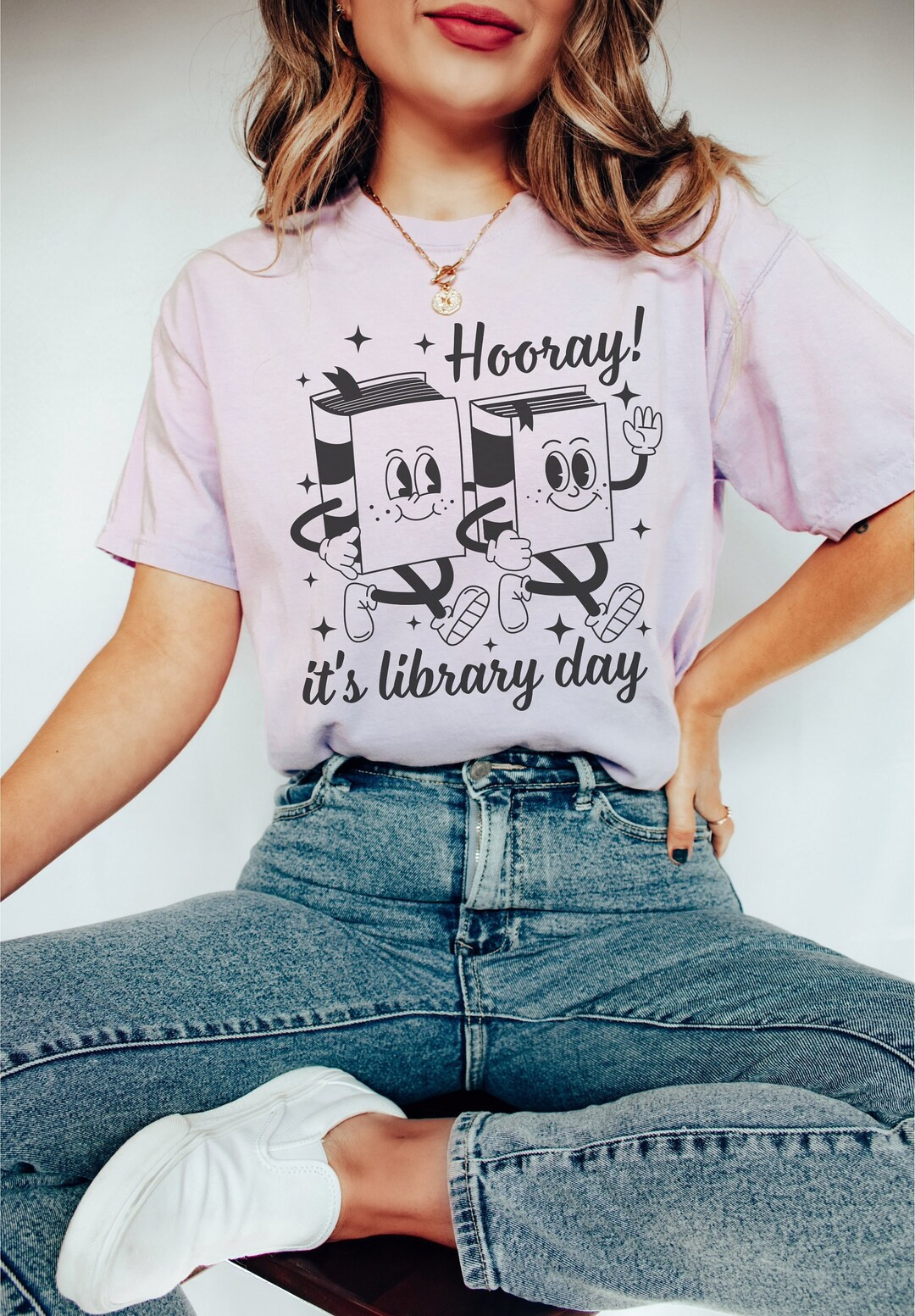 Comfort Colors® Shirt, Hooray It's Library Day, Comfort Colors Reading Shirt, Library Shirt, Fun... | Etsy (US)